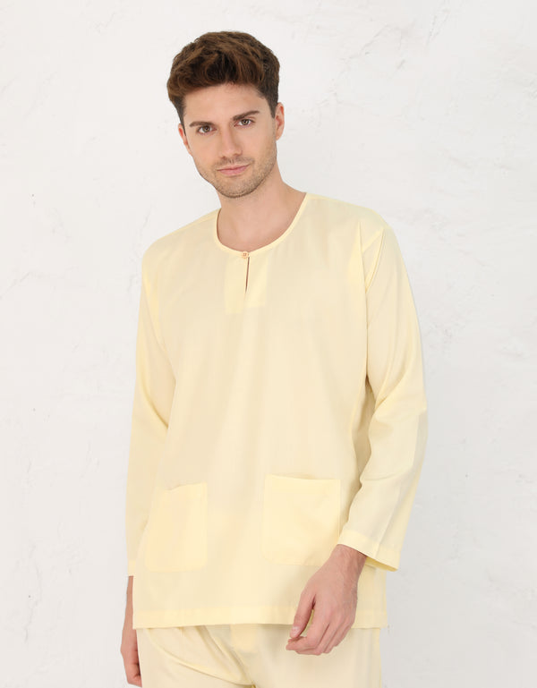 BAJU MELAYU PESAK MEGAT R/FIT (SWEET YELLOW)
